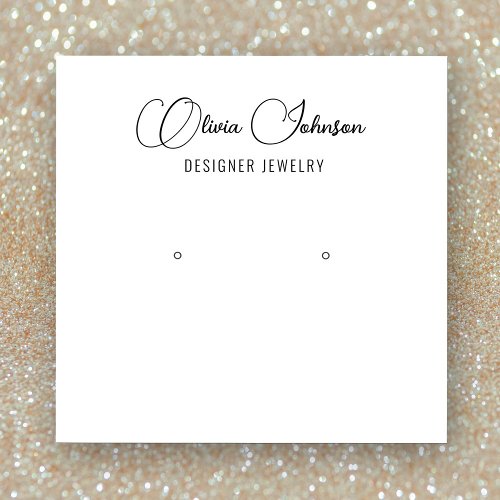 Elegant Chic Jewelry Earring Display  Square Business Card