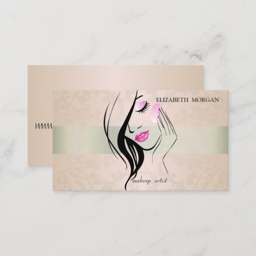  ElegantChicLaceGirl Silhouete Business Card
