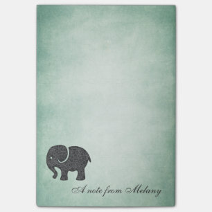 Elegant chic lady elephant vintage post-it notes