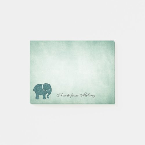 Elegant chic lady elephant vintage post_it notes