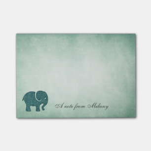 Elegant chic lady elephant vintage post-it notes