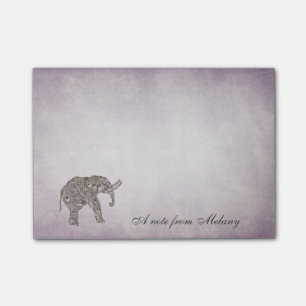 Elegant chic lady elephant vintage post-it notes