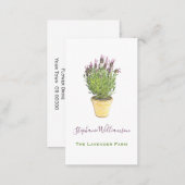 Elegant Chic Lavender Flower Farm Business Card (Front/Back)