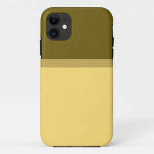 Elegant Chic Light Butter Golden Olive Color Block iPhone 11 Case