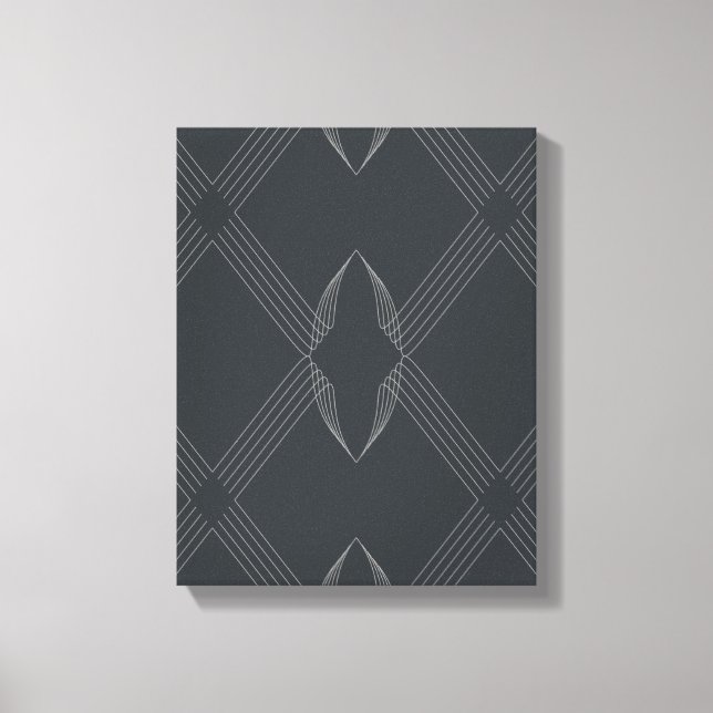 Elegant, chic, luxurious, simple line pattern canvas print (Front)