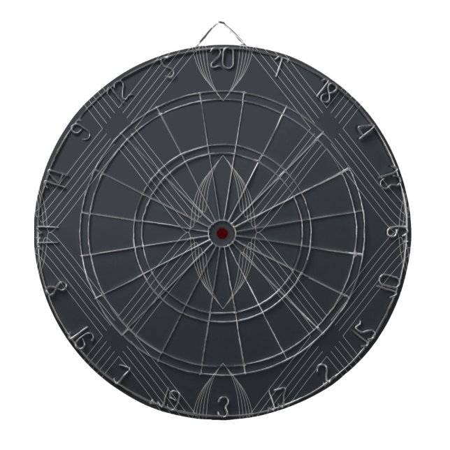 Elegant, chic, luxurious, simple line pattern dart board (Front)