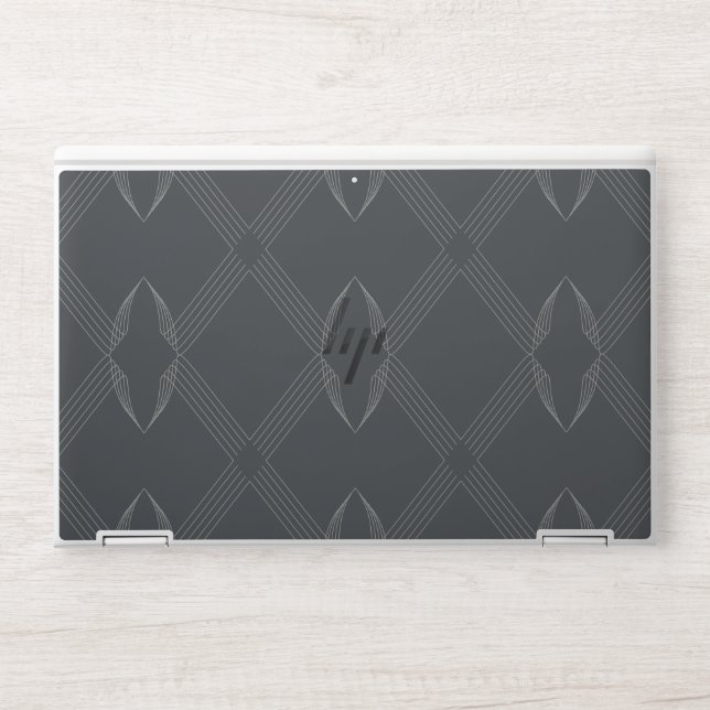 Elegant, chic, luxurious, simple line pattern HP laptop skin (Front)