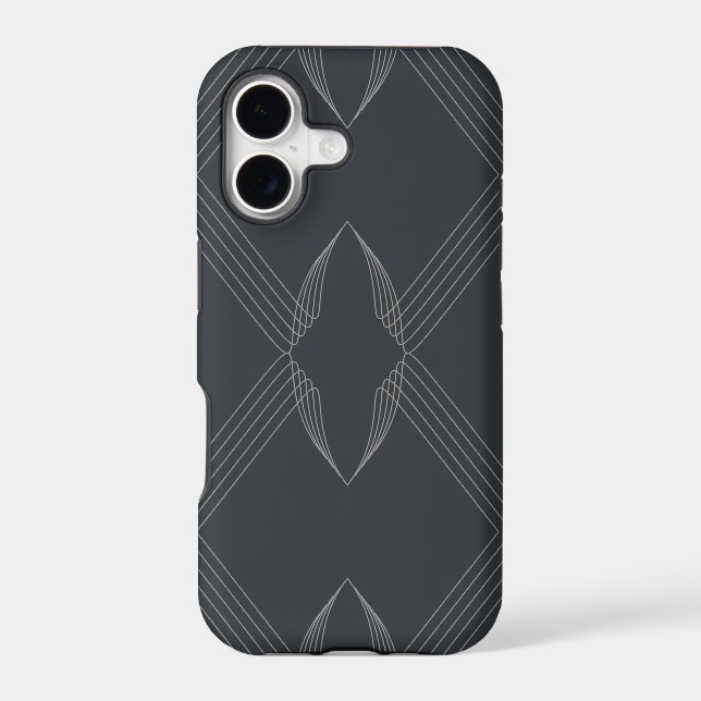 Elegant, chic, luxurious, simple line pattern iphone case (Back)