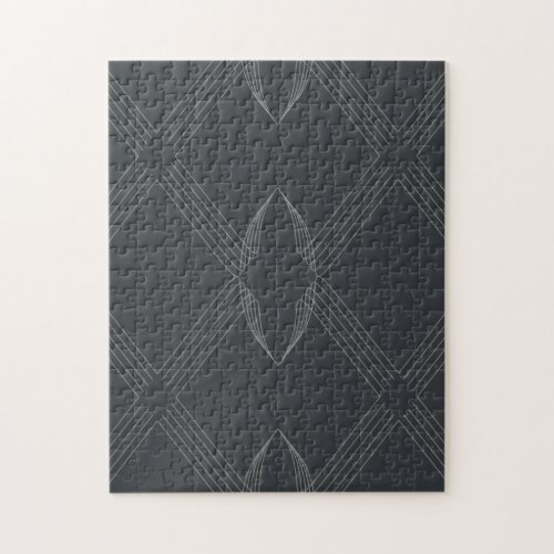 Elegant chic luxurious simple line pattern jigsaw puzzle