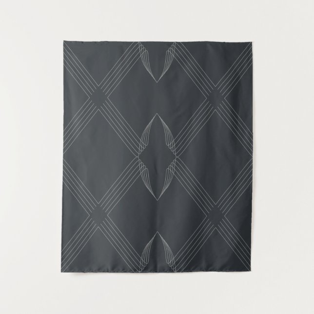 Elegant, chic, luxurious, simple line pattern tapestry (Front)