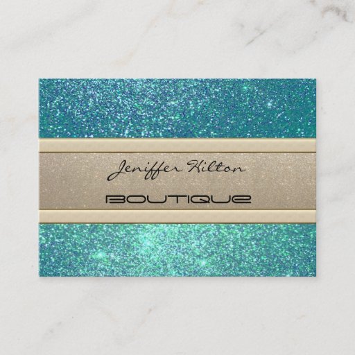 Customizable Elegant chic luxury contemporary glittery business card