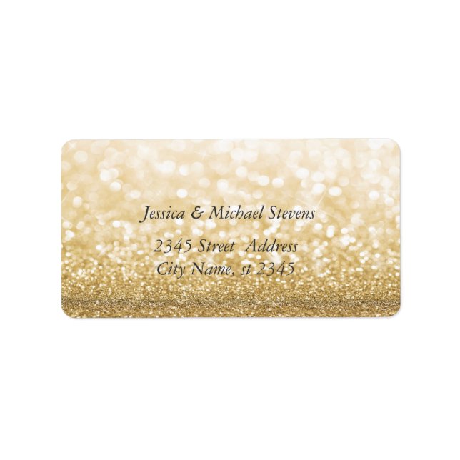 Elegant  chic luxury contemporary glittery label (Front)
