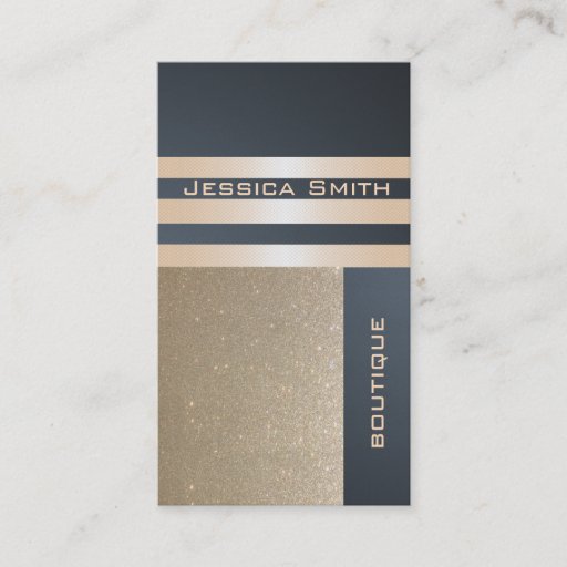 Customizable Elegant  chic luxury contemporary golden glittery business cards