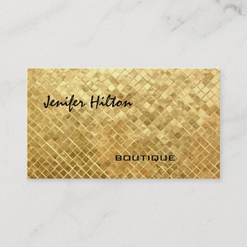 Elegant  chic luxury contemporary golden texture business cards