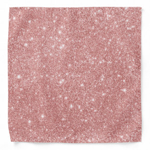 Elegant Chic Luxury Faux Glitter Rose Gold Bandana