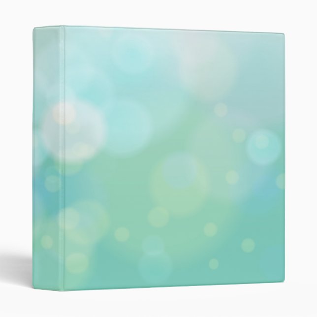 Elegant Chic Luxury Faux White Glitter 3 Ring Bind Binder (Front/Spine)