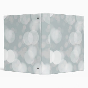 Elegant Chic Luxury Faux White Glitter 3 Ring Binder