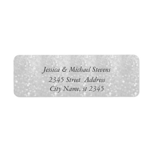 Elegant chic luxury glittery look label (Front)