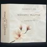 Elegant Chic Magnolia, White Marble  Wedding 3 Ring Binder<br><div class="desc">Elegant chic floral wedding planner.</div>