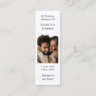 Elegant Chic Memorial Mini Favor Design Business Card