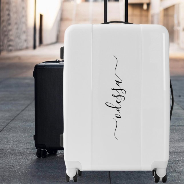 Elegant Chic Modern Minimalist Monogram Luggage (Creator Uploaded)