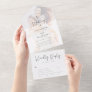Elegant Chic Modern Simple Photo Wedding and RSVP All In One Invitation