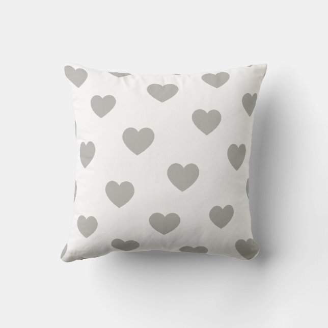 Elegant Chic Modern Simple Trendy Heart Pattern  Throw Pillow (Back)
