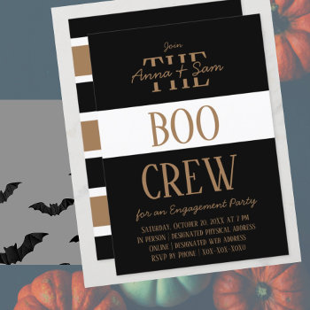 Elegant Chic Modern Striped Fall Engagement Party Invitation by Ms_Jade at Zazzle