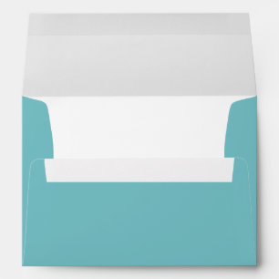Elegant Chic Modern Wedding Aqua Blue Green White Envelope