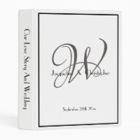 Elegant Chic Monogram Black & White Wedding Cool