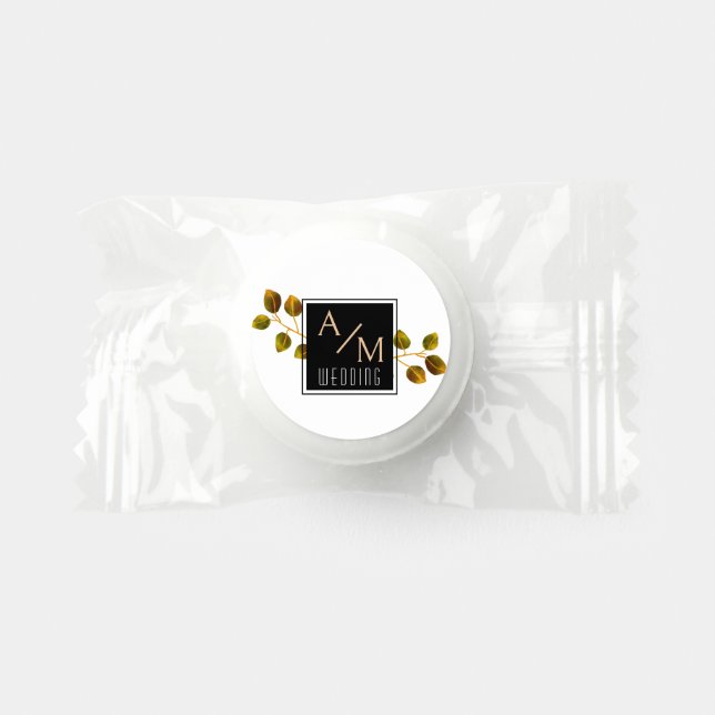 Elegant Chic Monogram White Life Saver® Mints (Front)