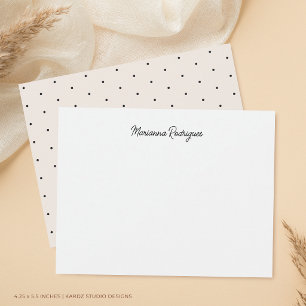 Elegant Chic Monogrammed Note Card