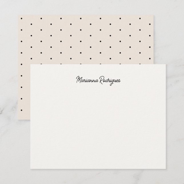 Elegant Chic Monogrammed Note Card (Front/Back)
