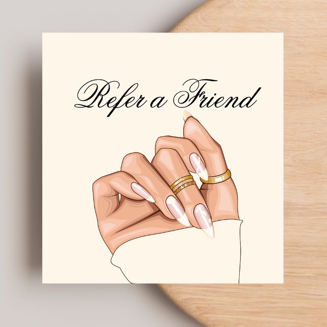 Elegant Chic Nail Salon Pedicurist Referral Card  (Creator Uploaded)