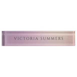 Elegant Chic Ombre Desk Name Plate