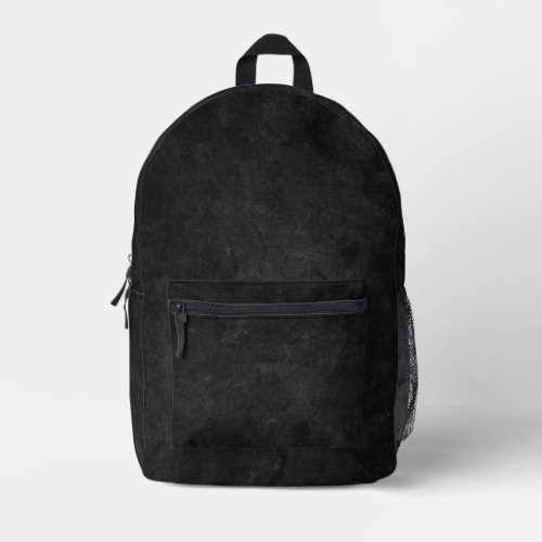  Elegant Chic Personalized Monogram Charcoal Black Printed Backpack