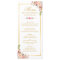 Elegant Chic Pink Floral Gold Frame Wedding Menu