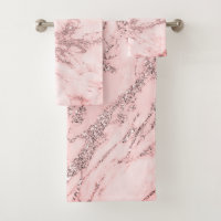 Elegant chic pink gray silver marble