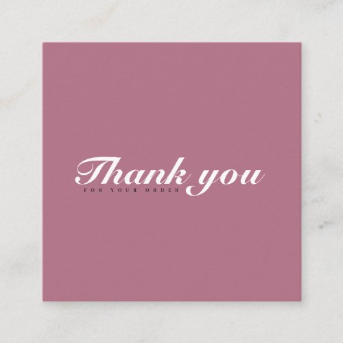 Elegant Chic Pink Thank You Discount Card