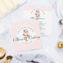 Elegant & Chic Pink Watercolor Floral Cake Bakery Square Business Card