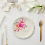 Elegant Chic Pink Watercolor Floral Wedding Custom Paper Plates<br><div class="desc">Personalized Modern Chic Pink Watercolor Floral Elegant Wedding Custom Paper Plates</div>