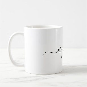 Elegant Chic Premium Grey Signature Typography Coffee Mug