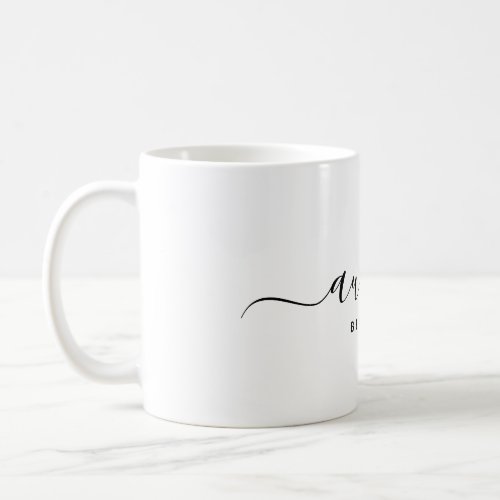 Elegant Chic Premium Grey Signature Typography Coffee Mug