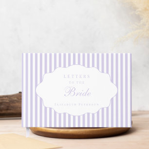 Elegant Chic Preppy Lavender Letters To The Bride  Guest Book