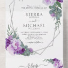 Elegant Chic Purple & Silver Floral Wedding