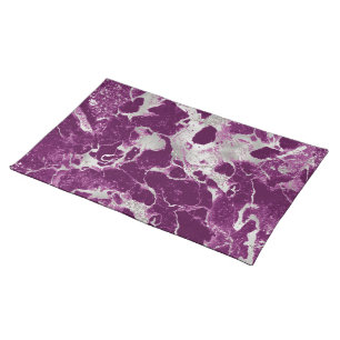 Elegant Chic Purple Violet Abstract Pattern Cloth Placemat