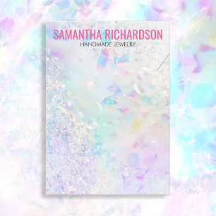 Elegant Chic Quartz Crystal Jewelry Display Holder Business Card