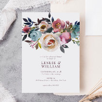 Elegant Chic Romantic Rose Rehearsal Dinner Invitation