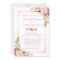 Elegant Chic Rose Gold Floral Wedding Invitation
