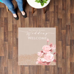 Elegant Chic Rose Wedding Floor Decals